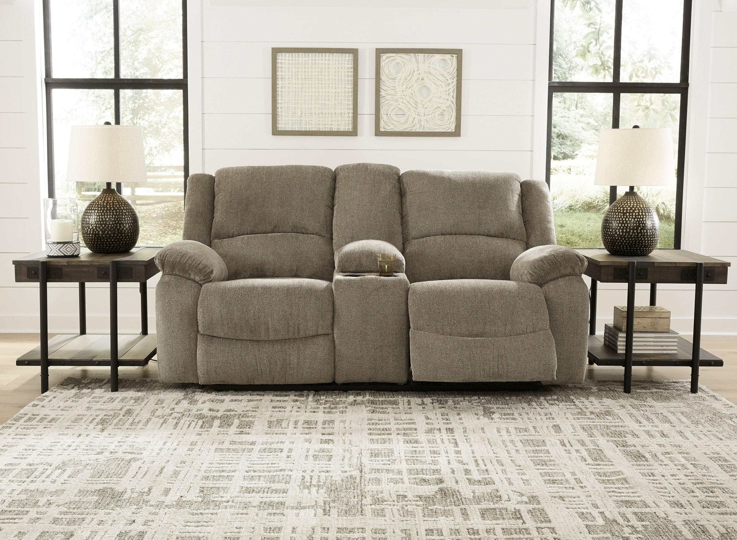 Draycoll Manual Reclining Sofa & Loveseat 2pc Set