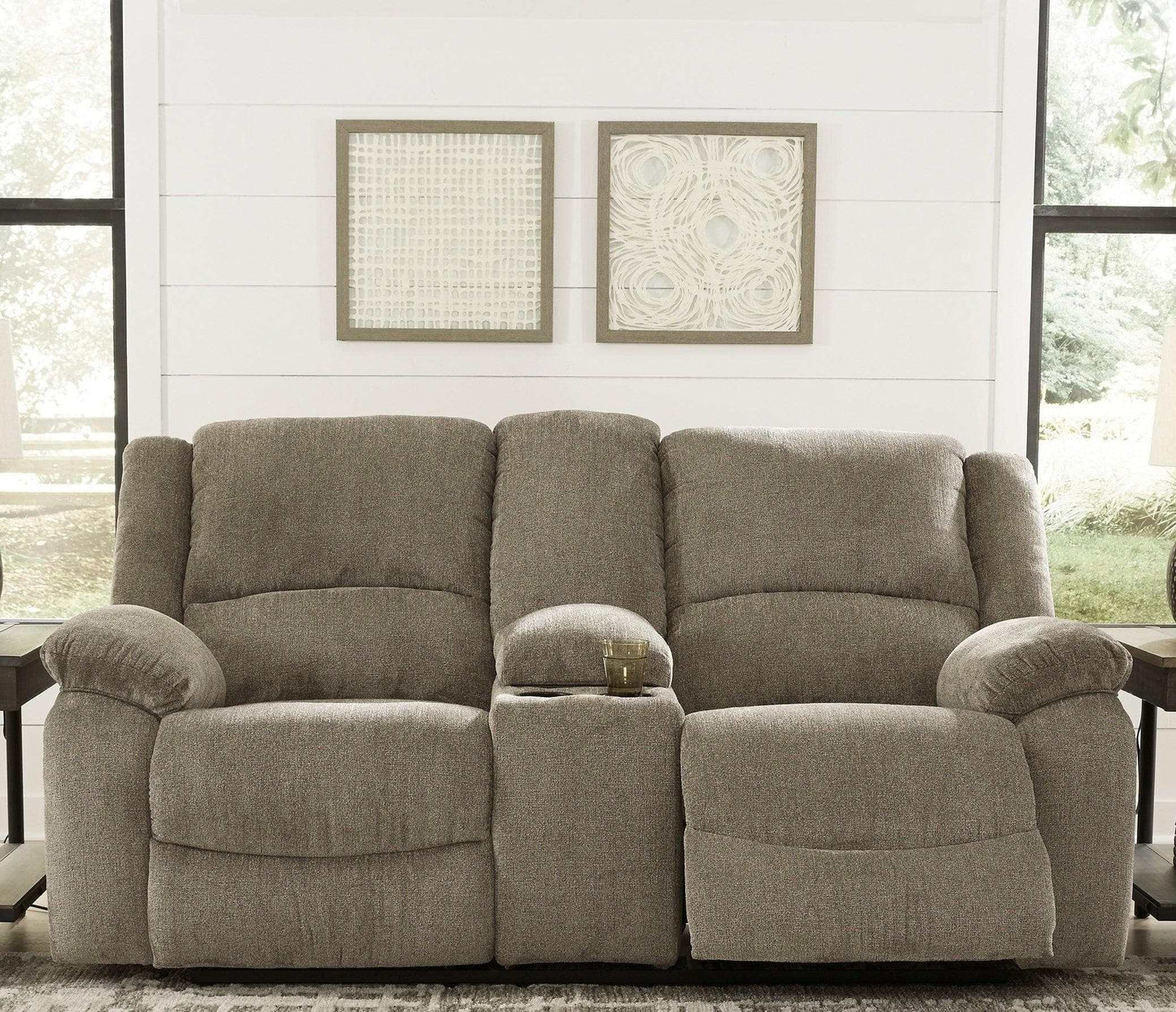 Draycoll Manual Reclining Sofa & Loveseat 2pc Set