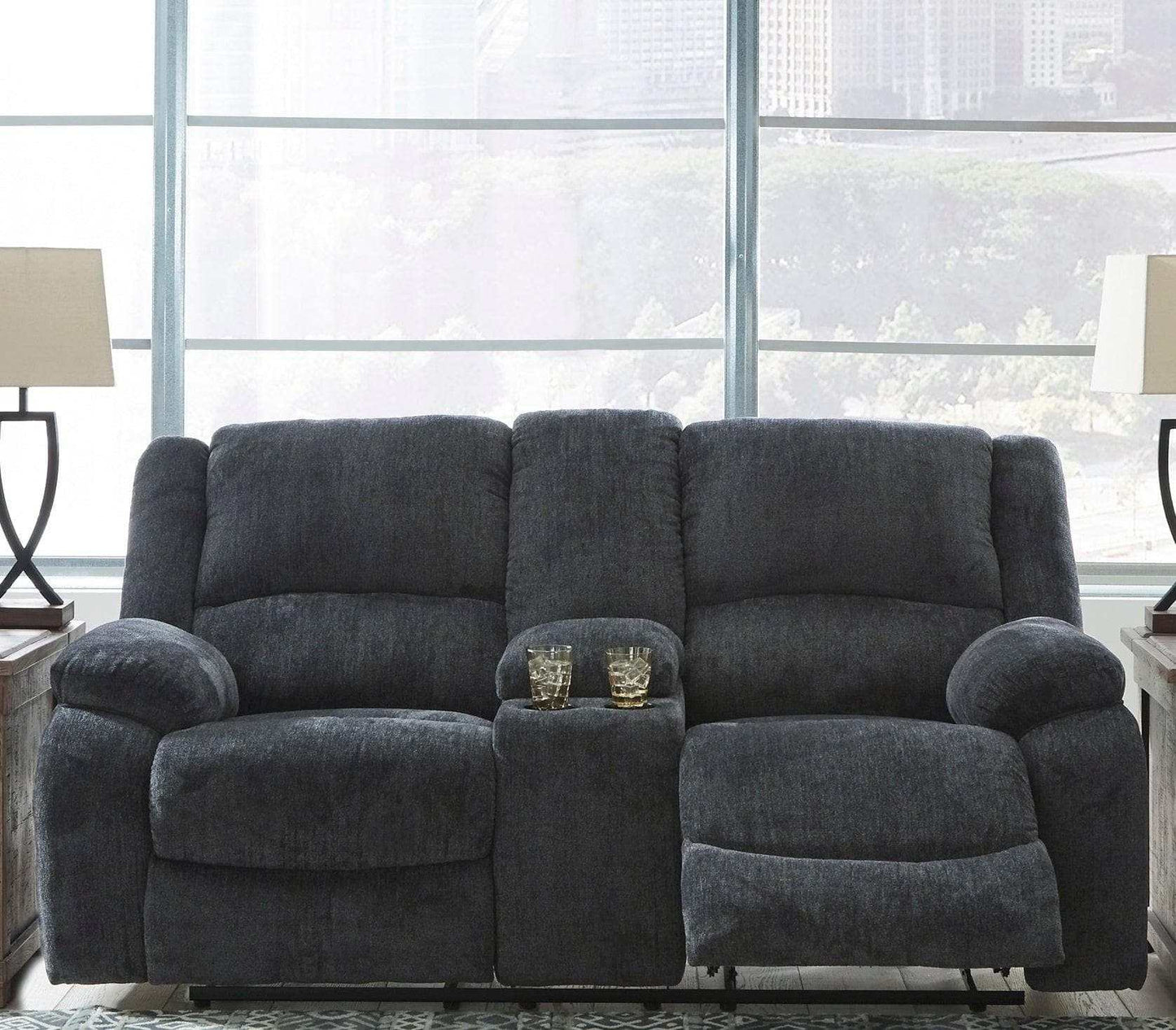 Draycoll Manual Reclining Sofa & Loveseat 2pc Set