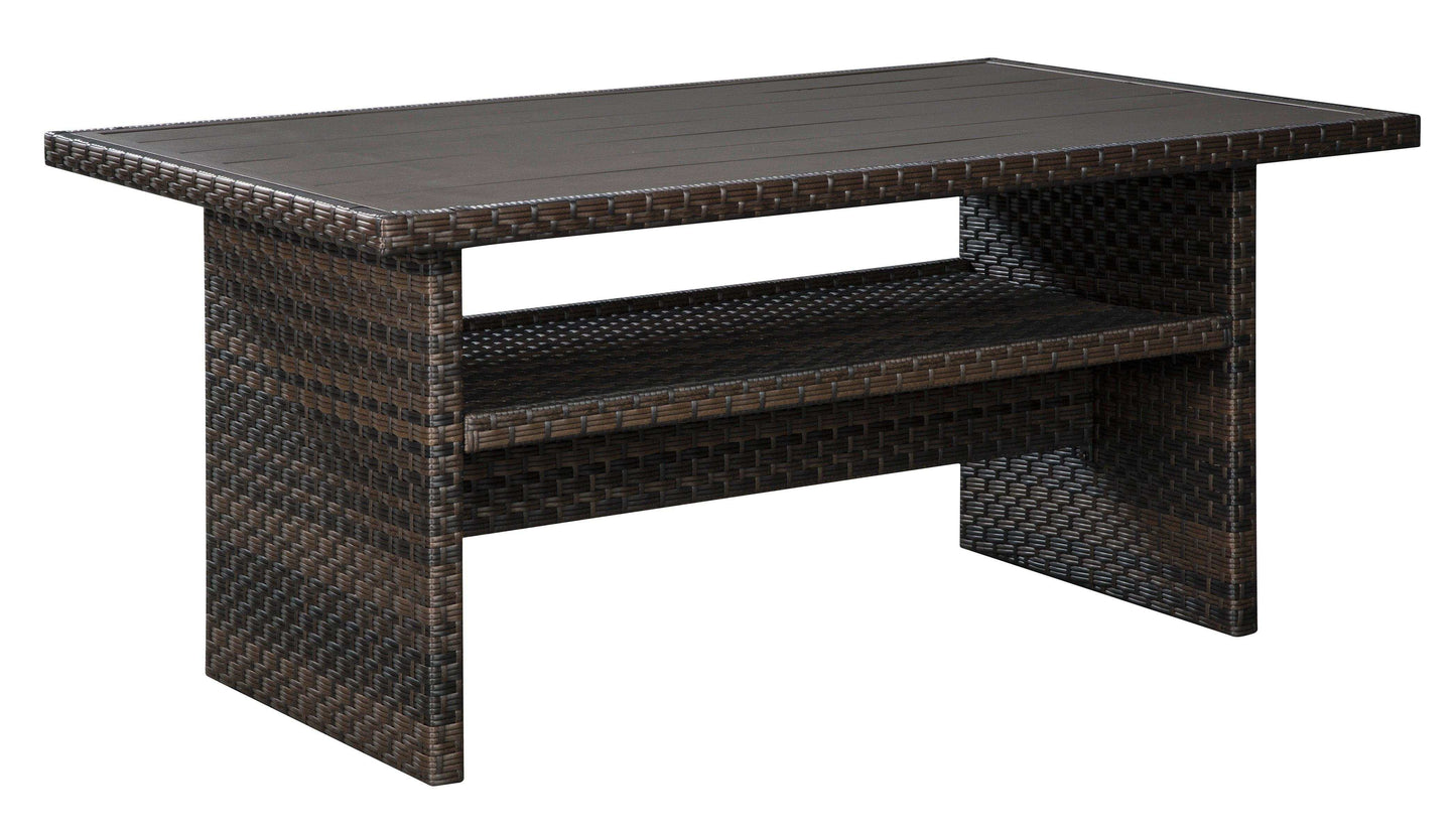 Easy Isle Dark Brown Rectangular Multi-Use Outdoor Table