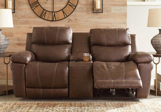 Edmar Chocolate Power Reclining Loveseat