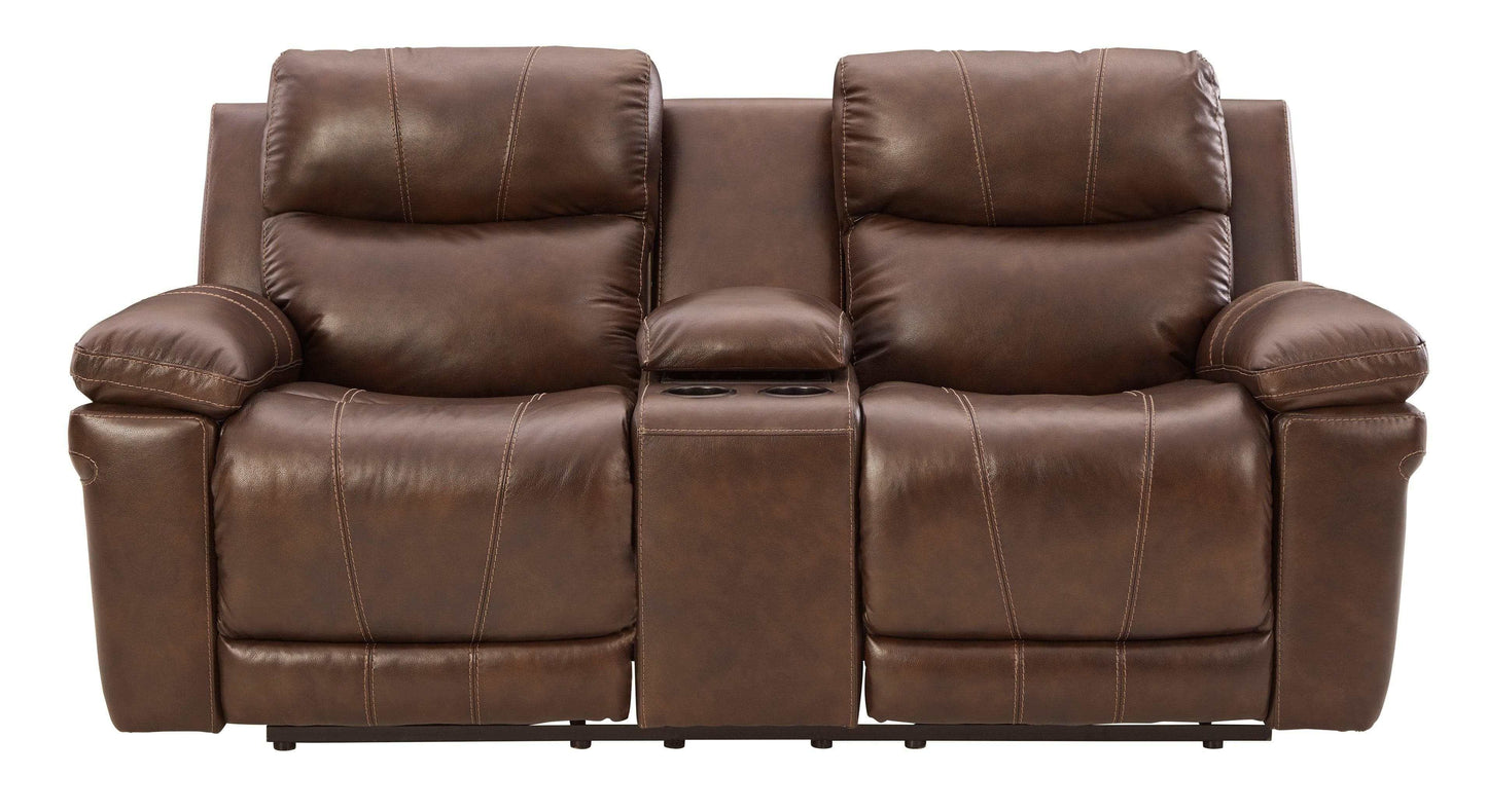 Edmar Chocolate Power Reclining Sofa & Loveseat