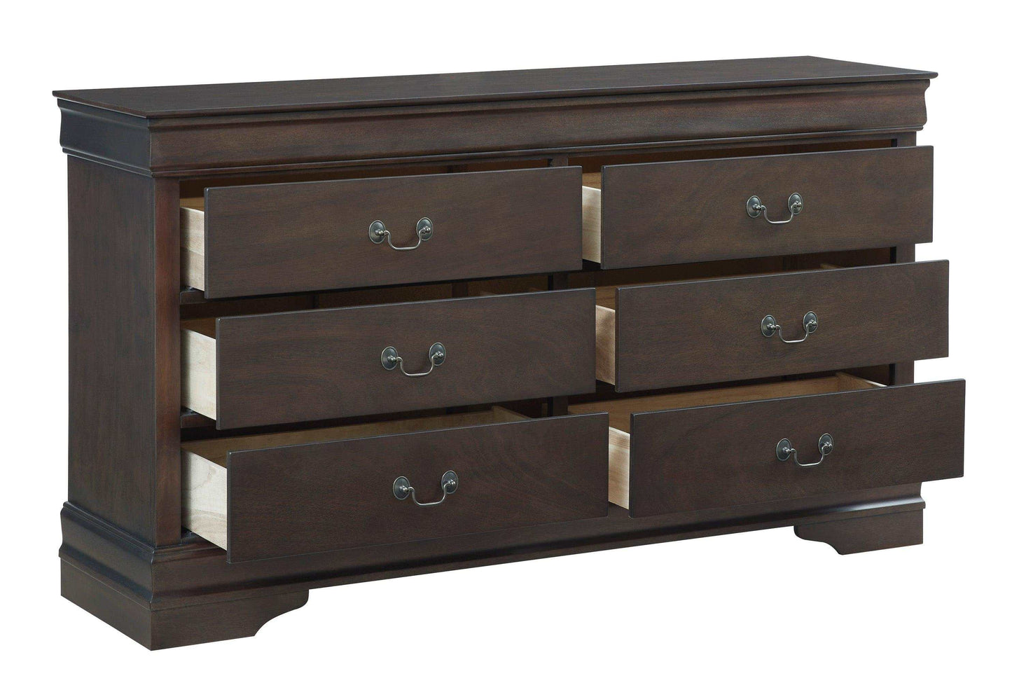 Leewarden Dark Brown Queen Sleigh Bedroom Set / 4pc