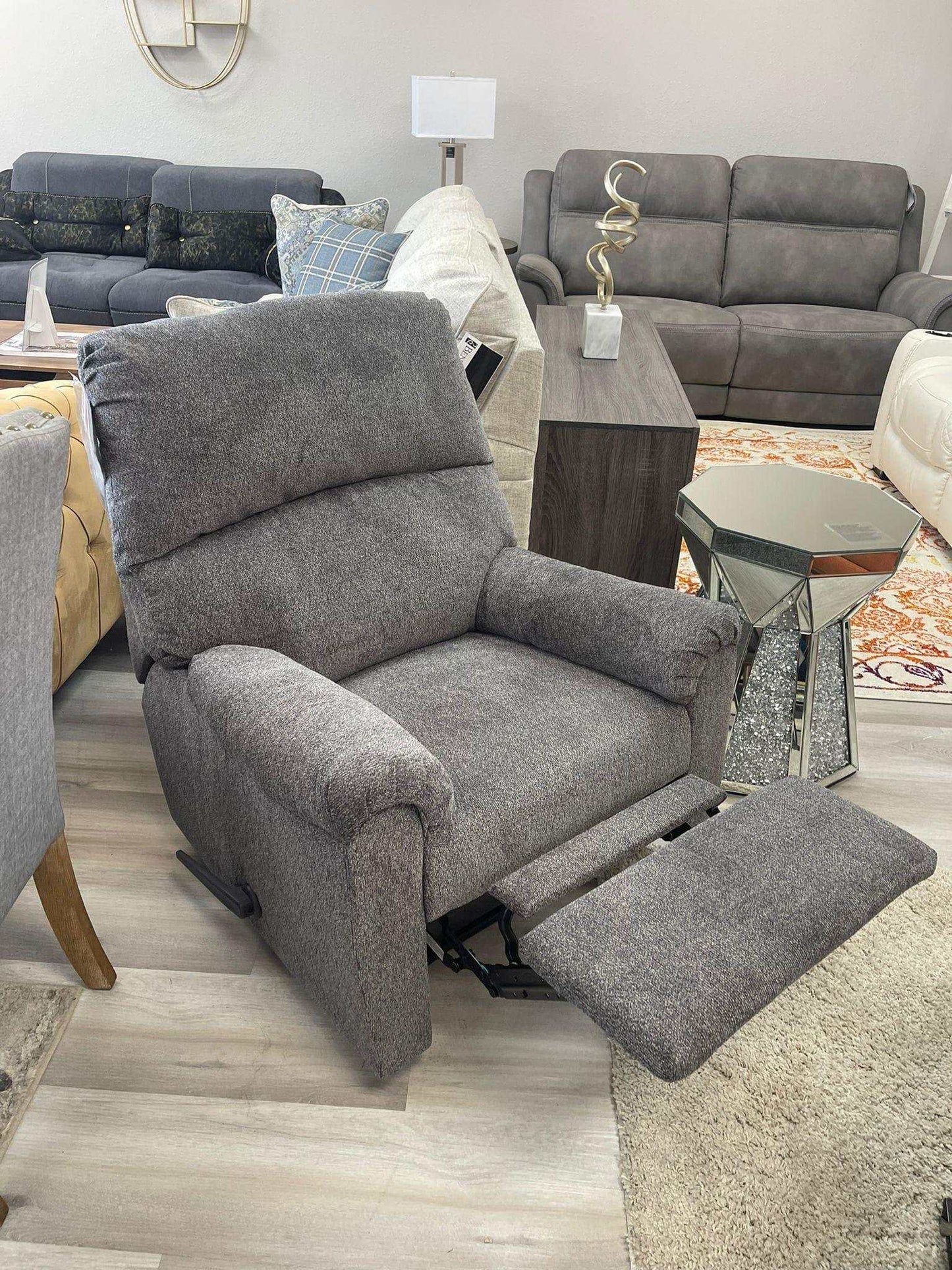 Nerviano Gray Manual Recliner