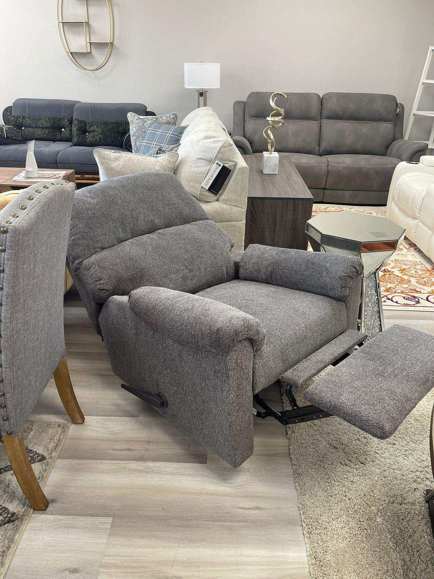 Nerviano Gray Manual Recliner