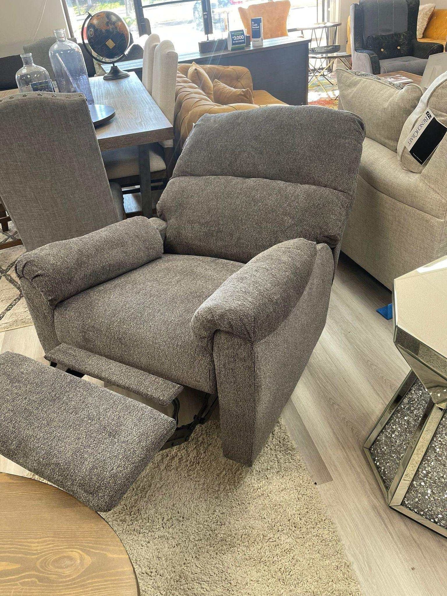 Nerviano Gray Manual Recliner