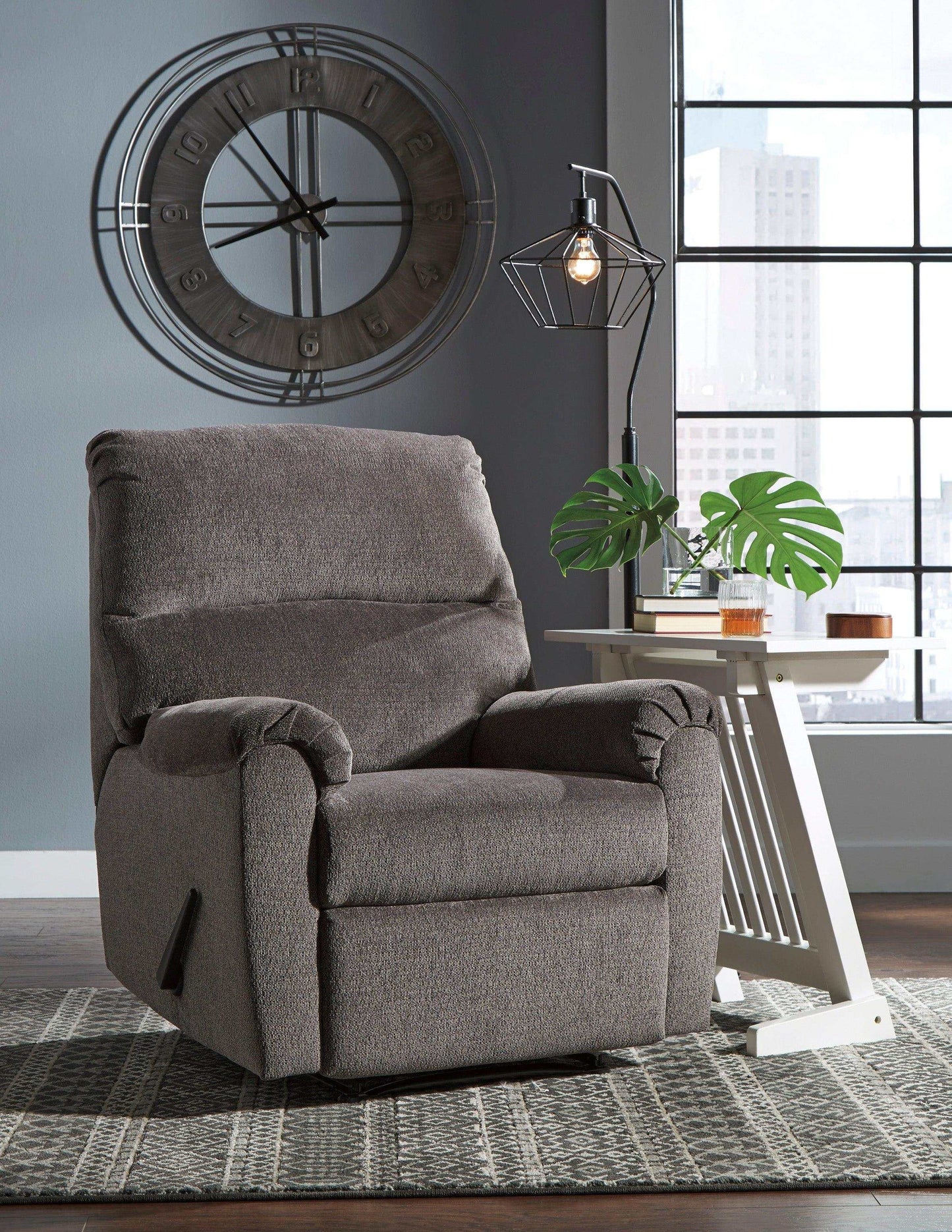 Nerviano Gray Manual Recliner