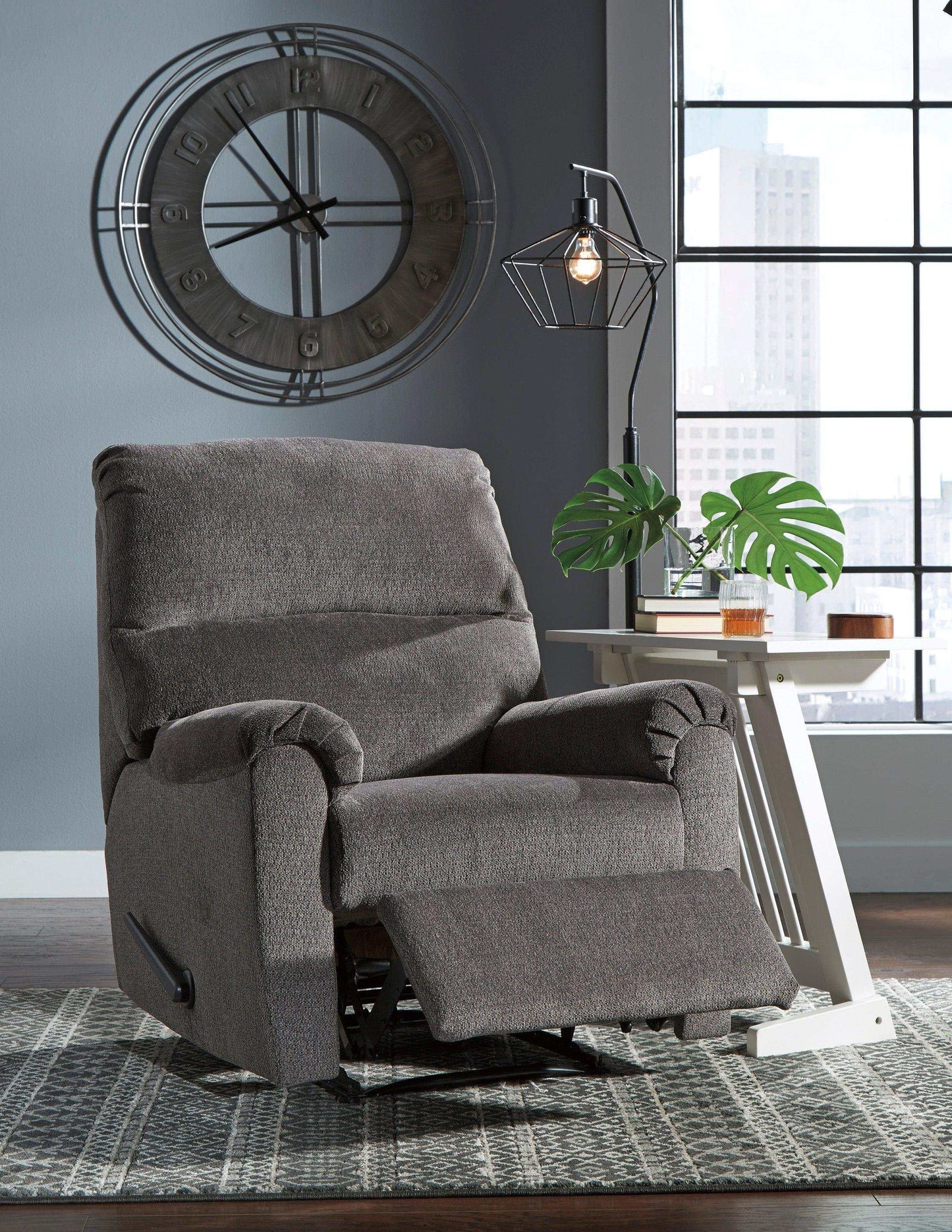 Nerviano Gray Manual Recliner