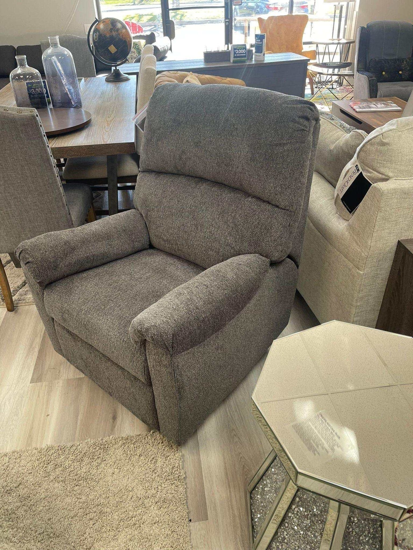 Nerviano Gray Manual Recliner