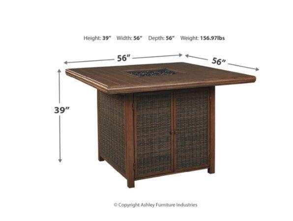 Paradise Trail Outdoor Bar Table w/ 4 Bar Stools / 5pc Set