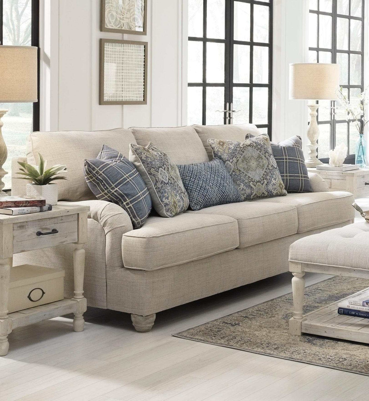 Traemore Beige Linen Sofa