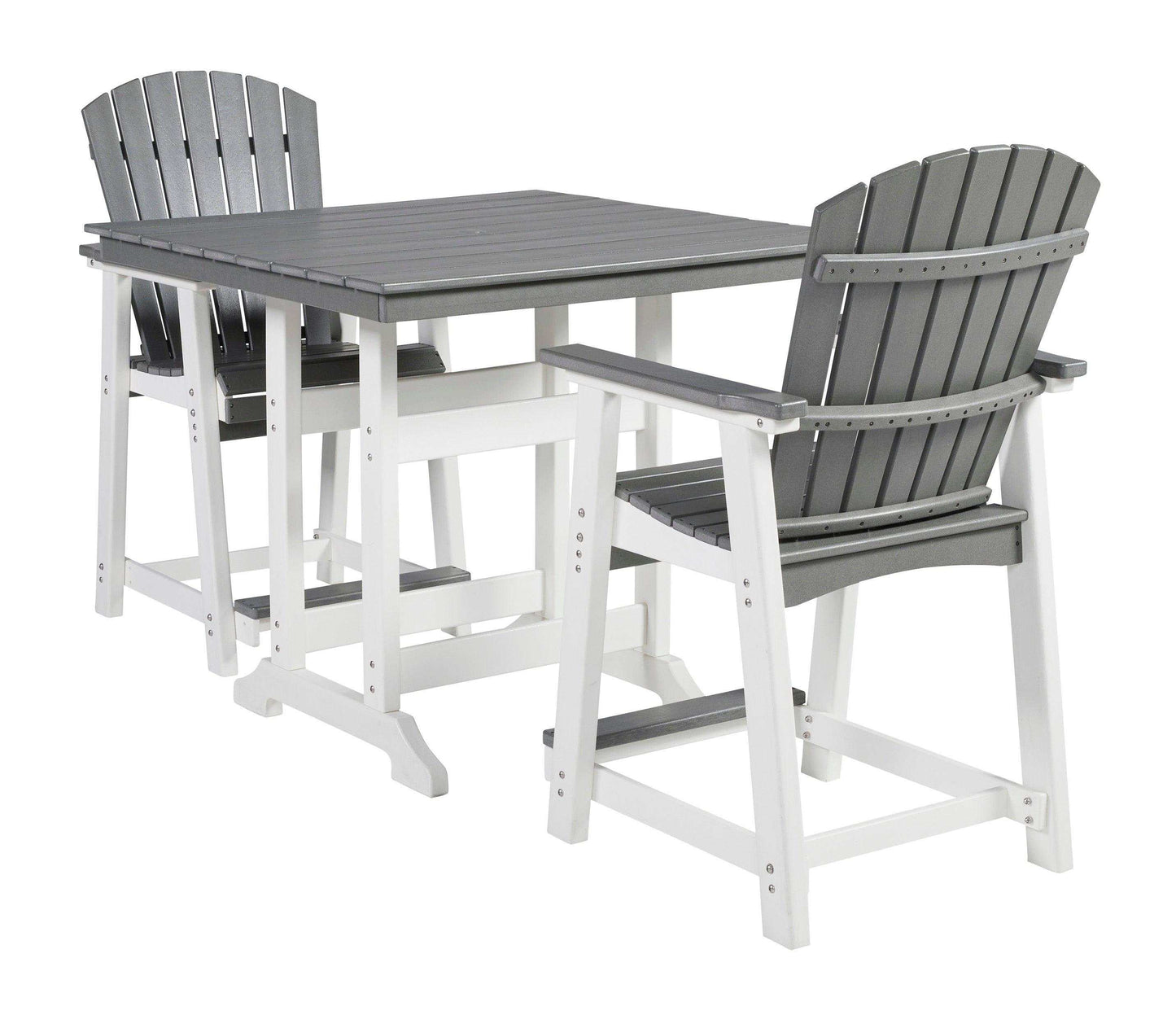 Transville Outdoor Counter Height Dining Table w/ Umbrella Opt.