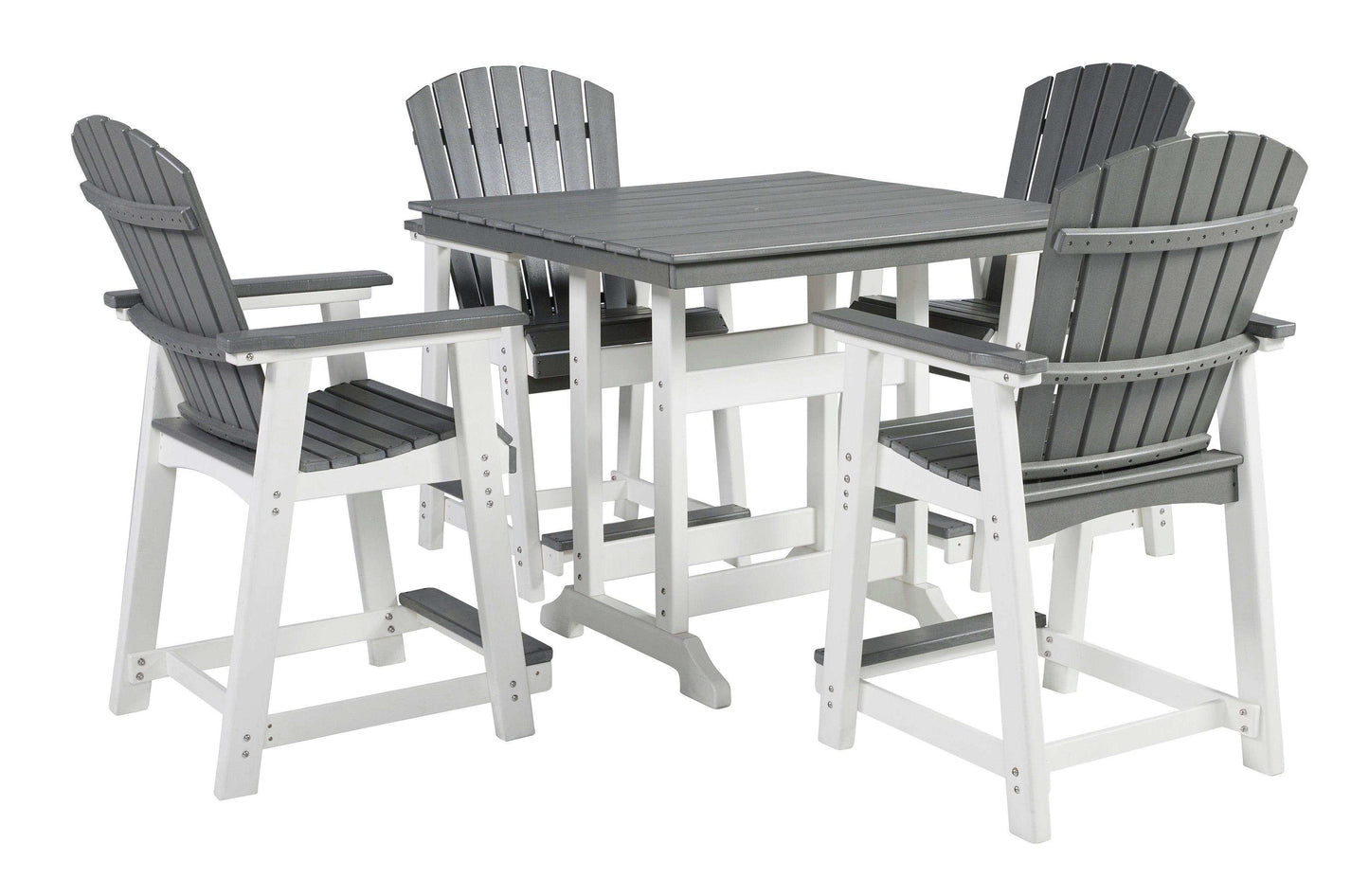 Transville Outdoor Counter Height Dining Table w/ Umbrella Opt.