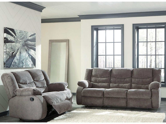 Tulen Gray Manual Reclining Sofa & Loveseat