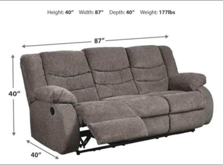 Tulen Gray Manual Reclining Sofa & Loveseat