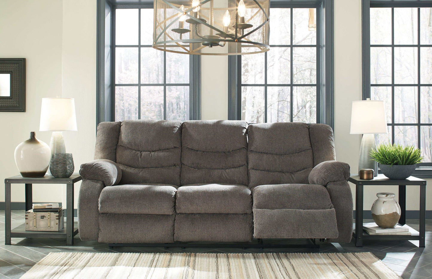 Tulen Gray Manual Reclining Sofa & Loveseat