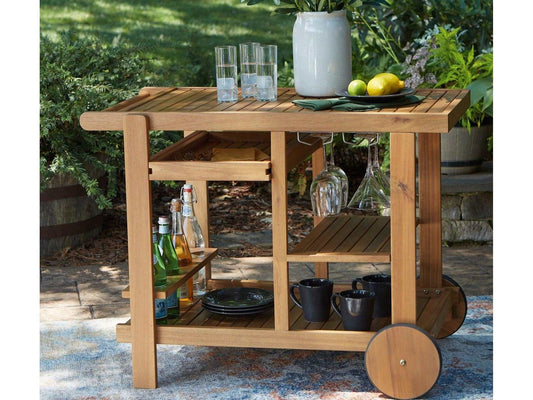 Kailani Light Brown Serving Cart