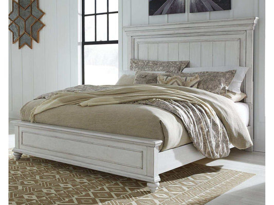 Kanwyn Whitewash California King Panel Bed