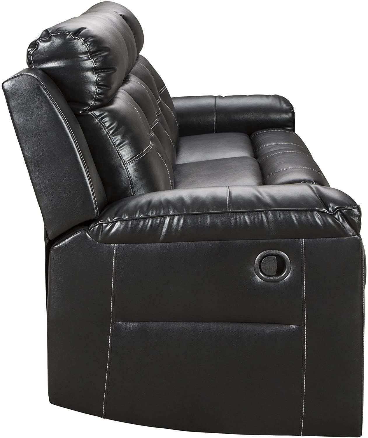 Kempten Black Manual Reclining Sofa