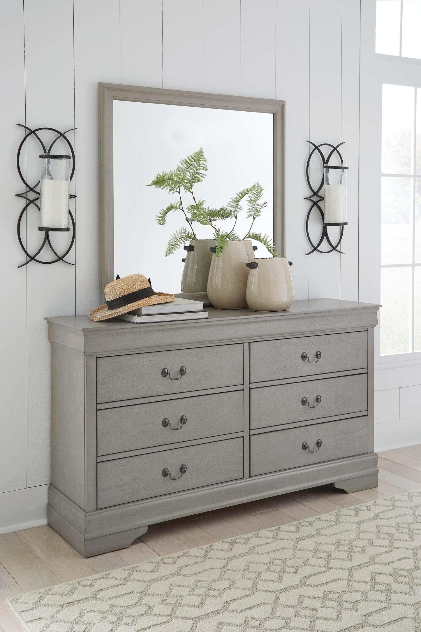 Kordasky Gray Bedroom Mirror