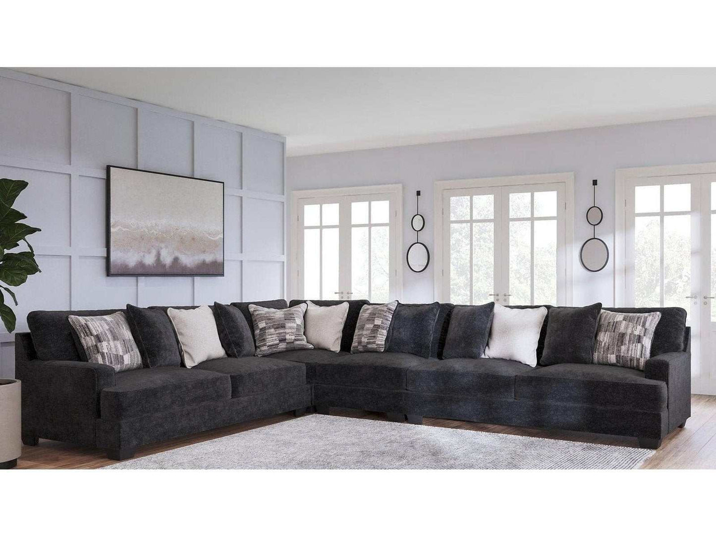 Lavernett Charcoal 4pc Sectional Sofa