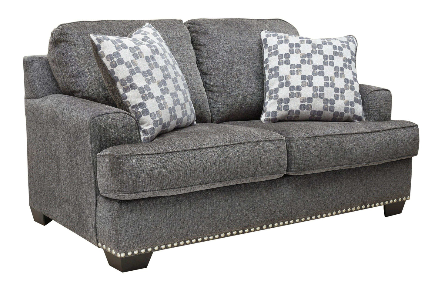 Locklin Carbon Gray Stationary Loveseat