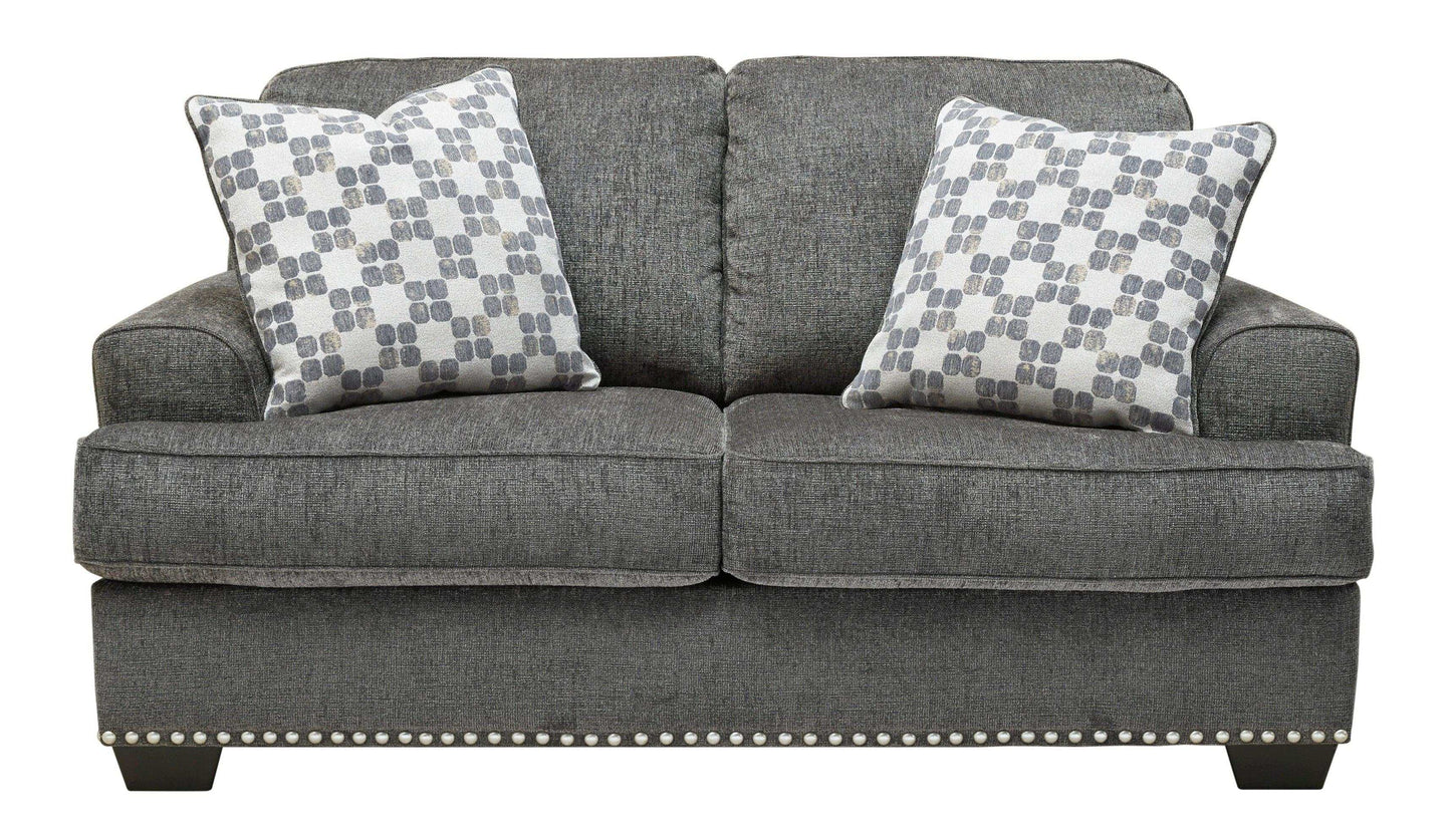 Locklin Carbon Gray Stationary Loveseat