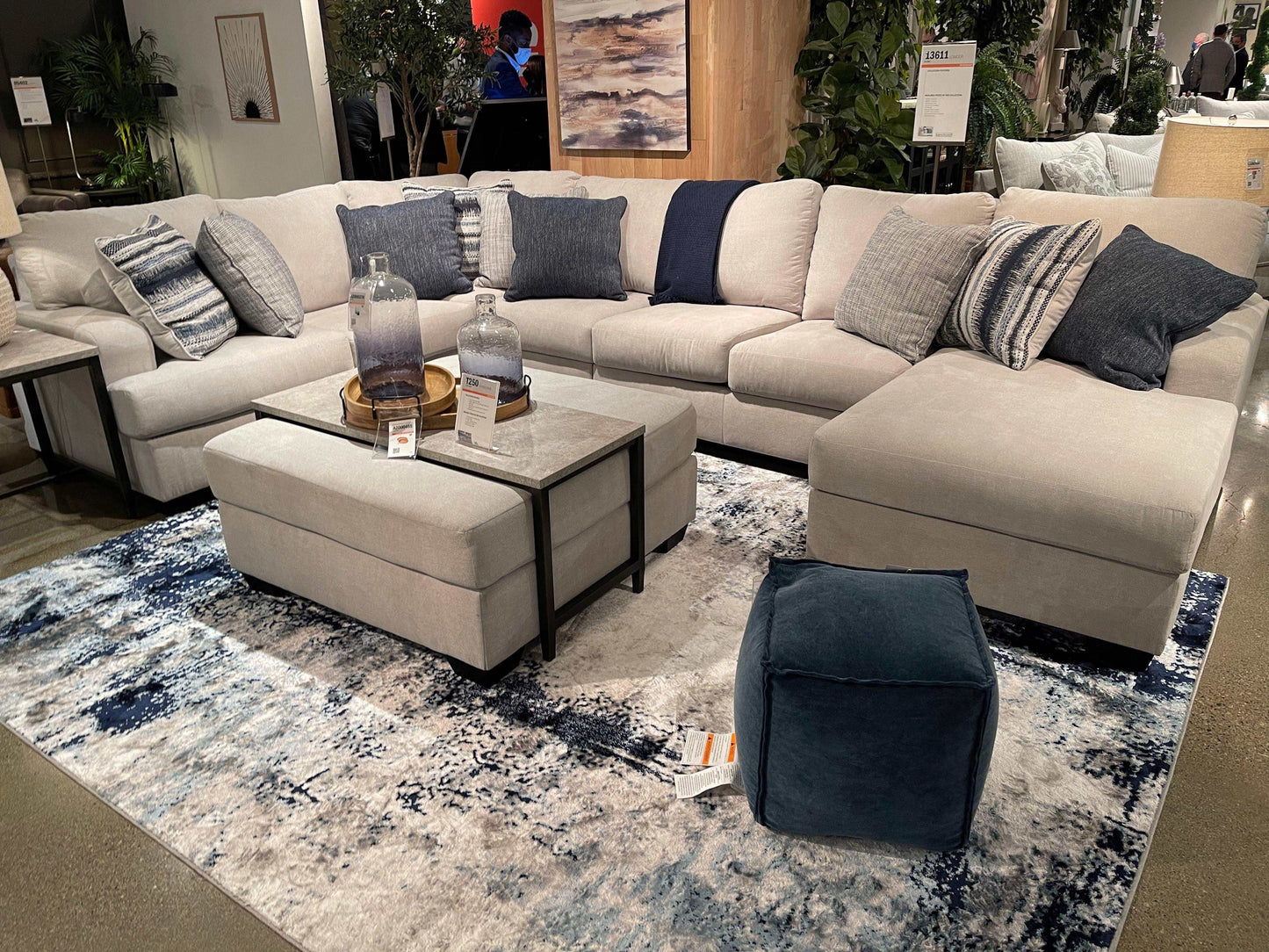 Lowder Stone 4pc Sectional Sofa w/ RAF Chaise