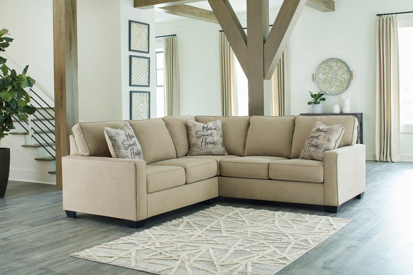 Lucina Quartz Beige 2pc LAF Sectional Sofa