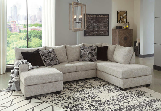 Megginson Storm Gray 2pc Double Chaise Sectional Sofa