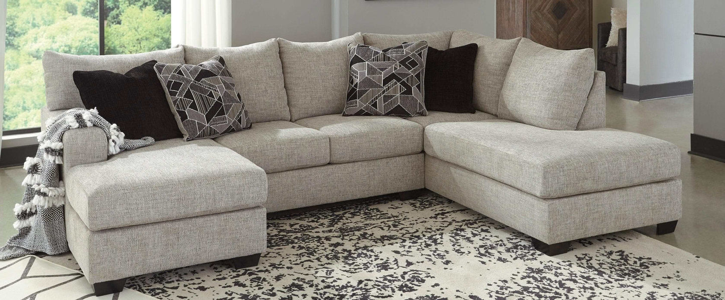 Megginson Storm Gray 2pc Double Chaise Sectional Sofa