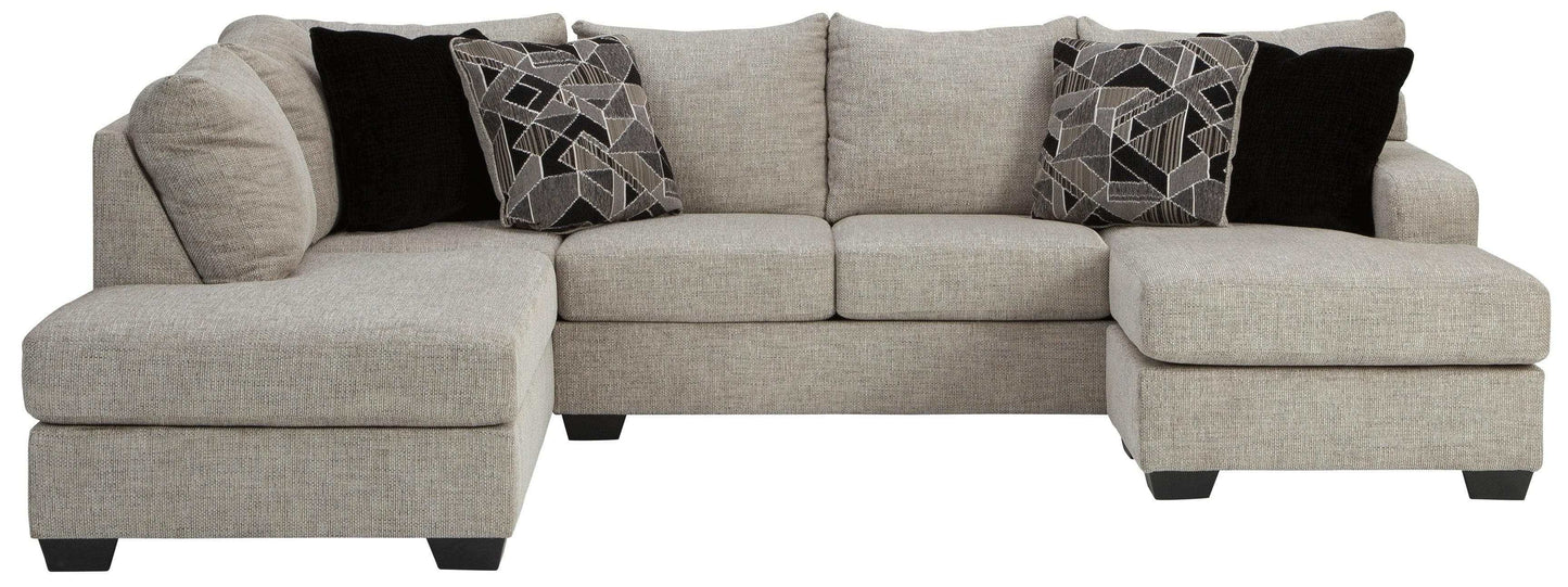 Megginson Storm Gray 2pc Double Chaise Sectional Sofa