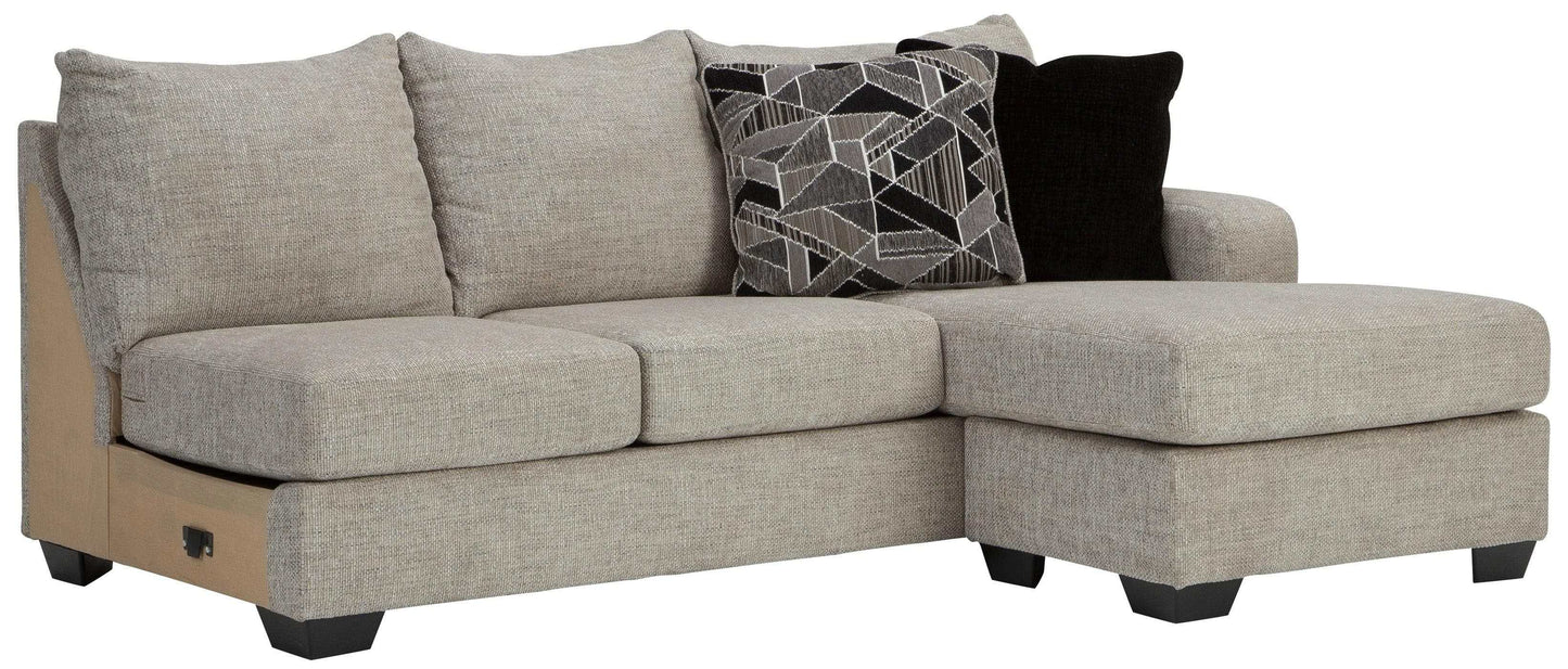 Megginson Storm Gray 2pc Double Chaise Sectional Sofa