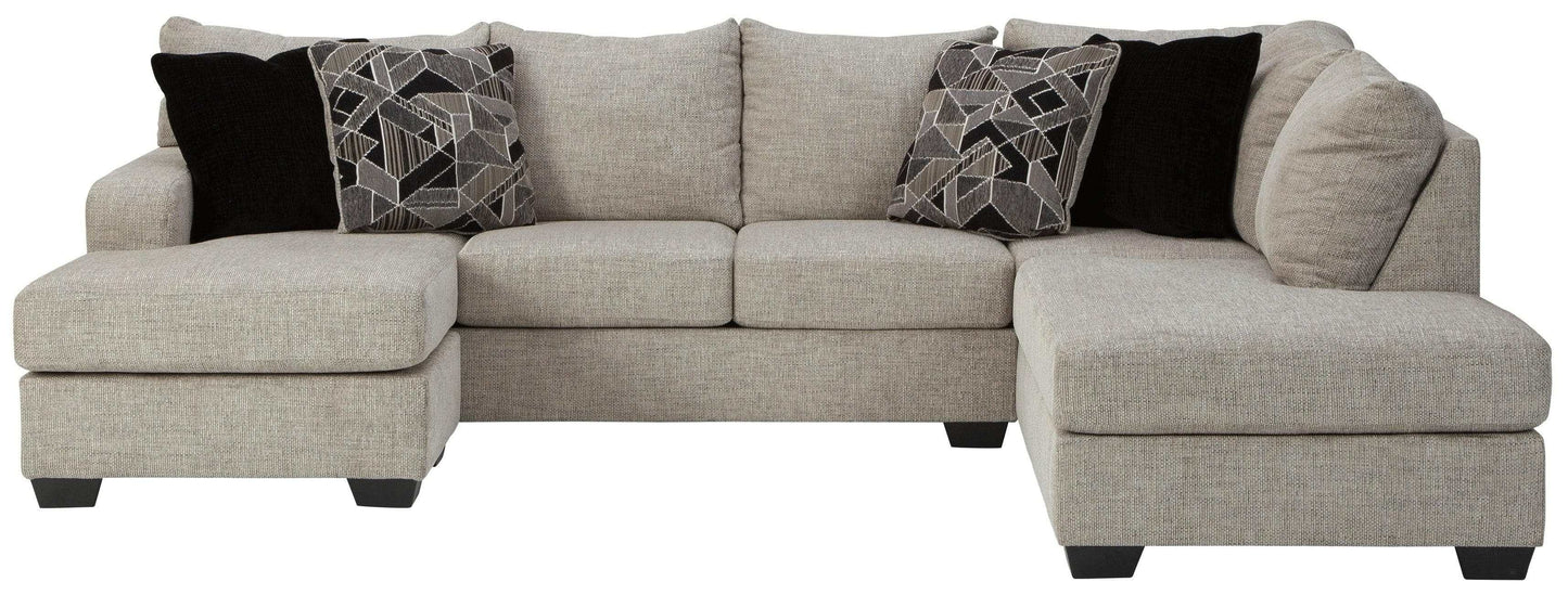 Megginson Storm Gray 2pc Double Chaise Sectional Sofa