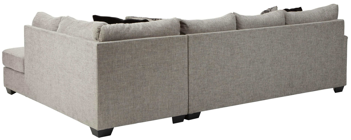 Megginson Storm Gray 2pc Double Chaise Sectional Sofa