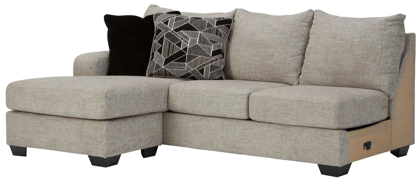 Megginson Storm Gray 2pc Double Chaise Sectional Sofa