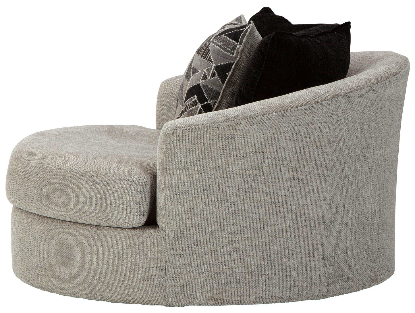 Megginson Storm Gray Oversized Swivel Chair