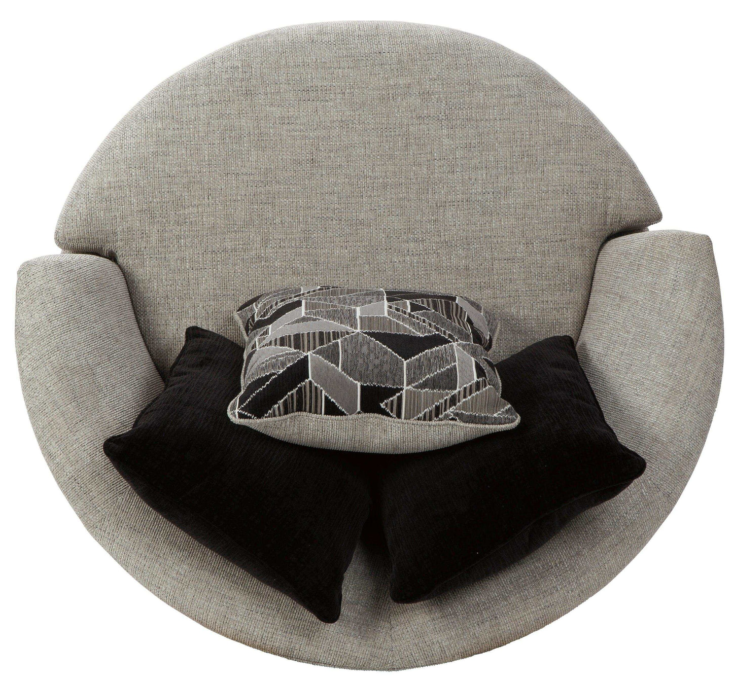 Megginson Storm Gray Oversized Swivel Chair