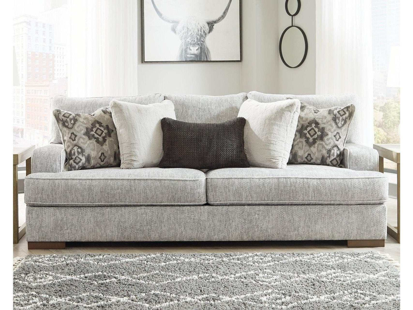 Mercado Pewter Stationary Sofa