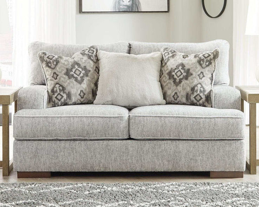 Mercado Pewter Stationary Loveseat