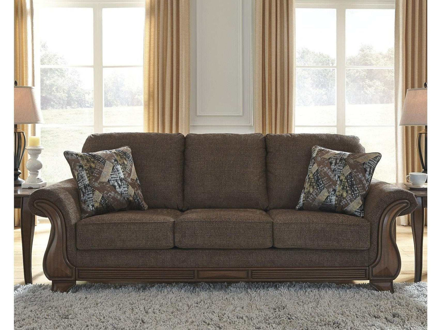 Miltonwood Teak Fabric Sofa