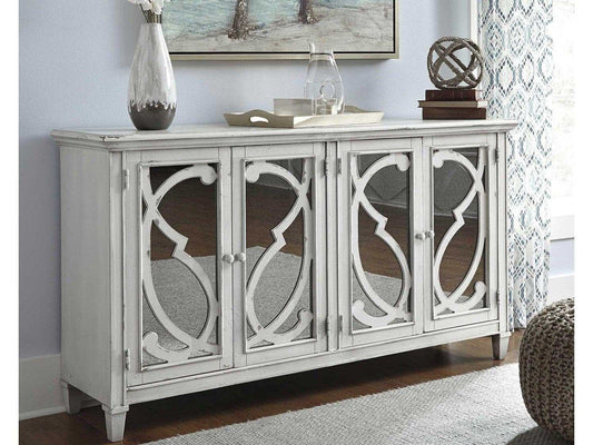 Mirimyn Off White Accent Cabinet w/ 4 Door