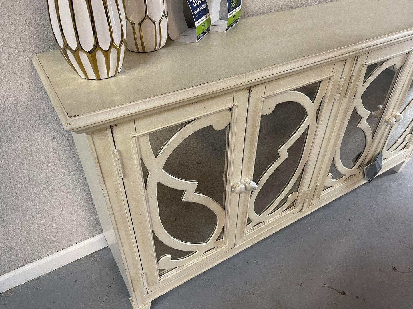 Mirimyn Off White Accent Cabinet w/ 4 Door