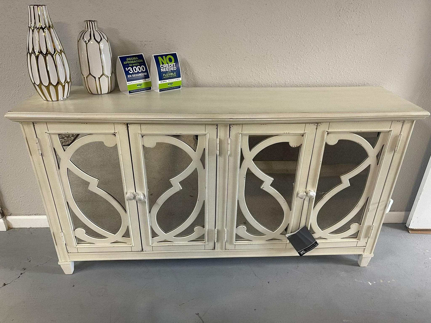 Mirimyn Off White Accent Cabinet w/ 4 Door