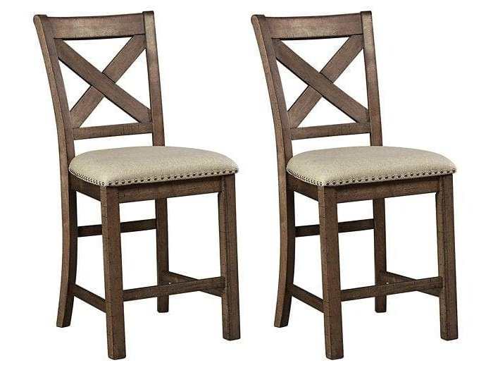 Moriville Beige Counter Height Bar Chair (Set of 2)