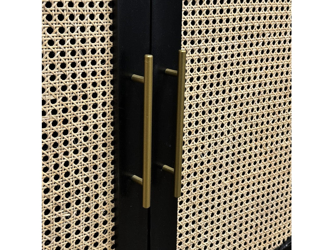 Žøndi Black/Tan Two-Door Cabinet - Ornate Home
