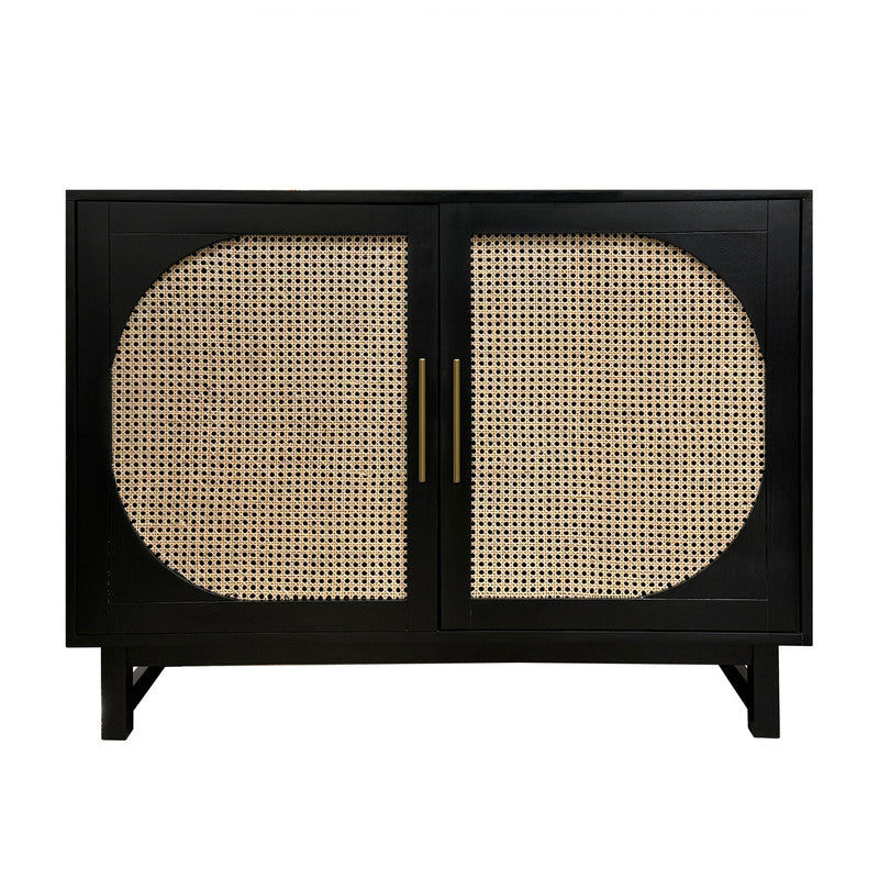 Žøndi Black/Tan Two-Door Cabinet - Ornate Home