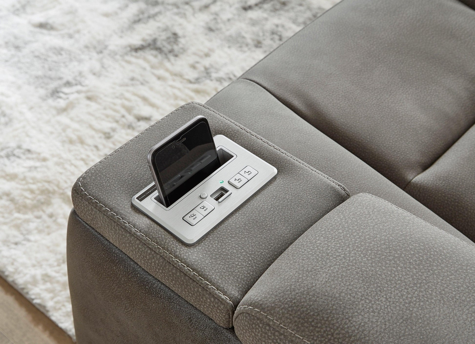 Next-Gen DuraPella - Dual Tone Slate - Power Reclining Loveseat - Ornate Home