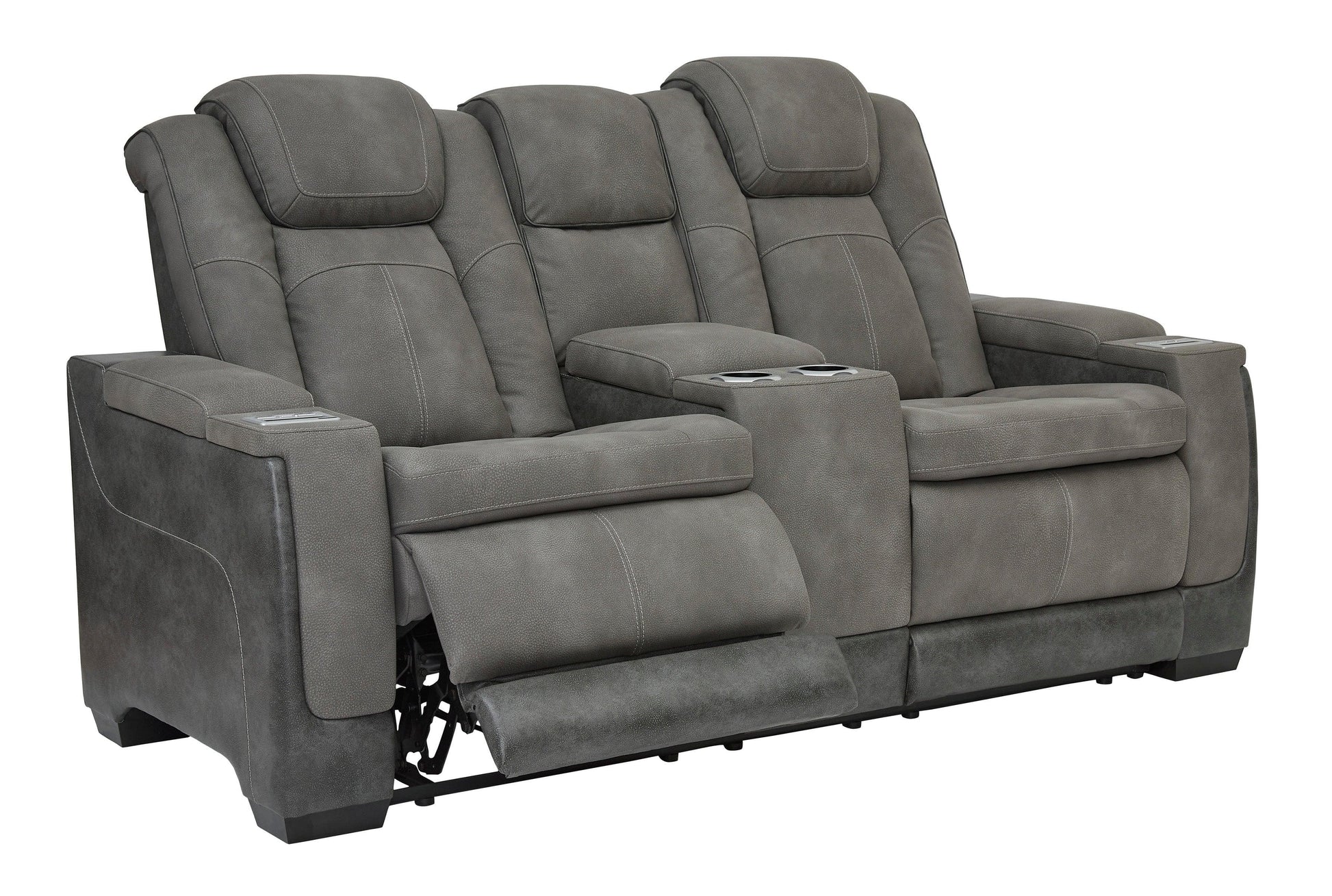 Next-Gen DuraPella - Dual Tone Slate - Power Reclining Loveseat - Ornate Home