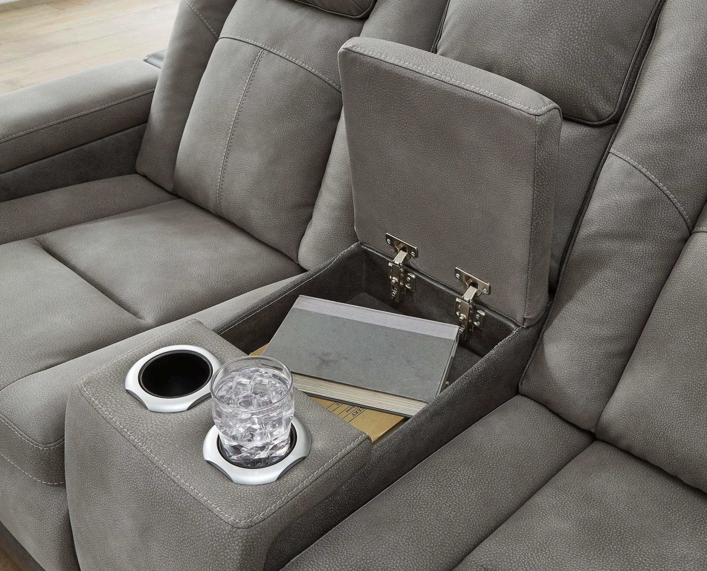 NextGen DuraPella Dual Tone Slate Power Reclining Sofa & Loveseat